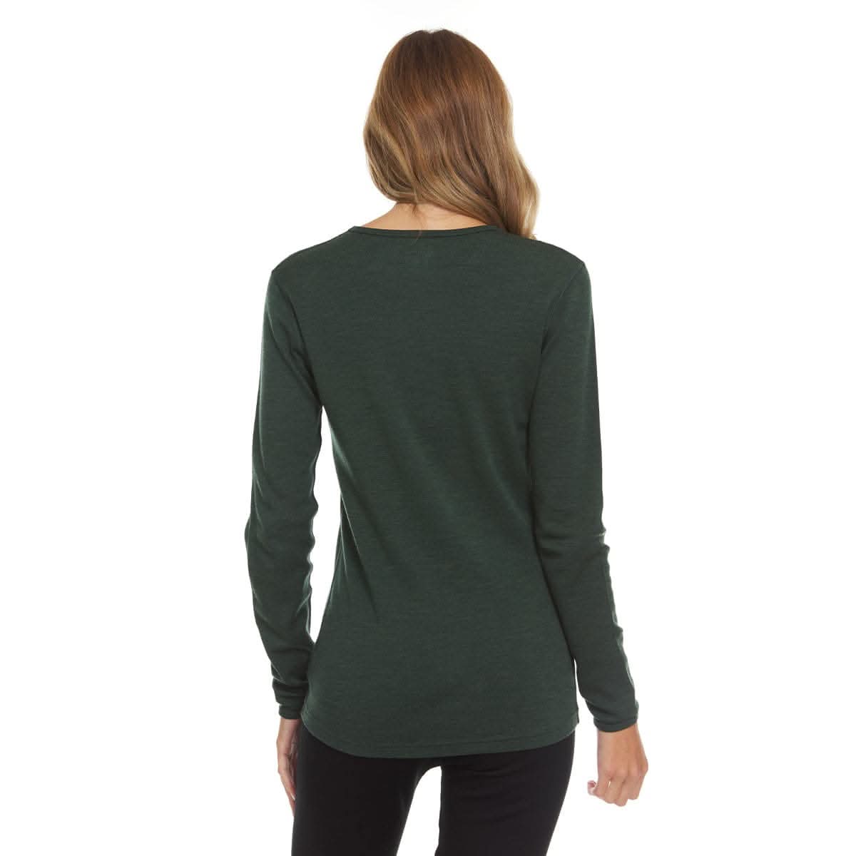Midweight Women's Wool Crew Top - 100% Merino Wool