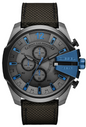Diesel DZ4500 Mega Chief Chronograph Men's Watch – Black Dial & Black Nylon Strap