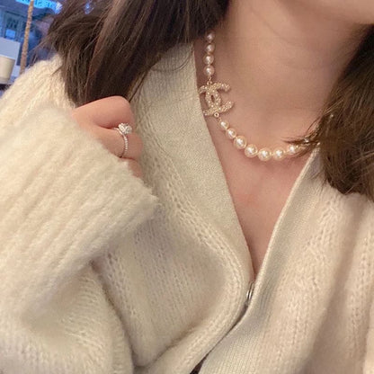 18K  Chanel 100TH ANNIVERSARY Pearl Chain Necklace
