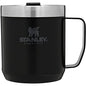 Stanley Stay Hot Camp Mug - Durable 18/8 Stainless Steel Insulated Mug - Splash-Free Tritan™ Drink-Thru Lid - 12 OZ - Matte Black