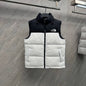 110429  Men's and women's classic high and full embroidered logo down vest clothes on the north side