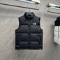 110429  Men's and women's classic high and full embroidered logo down vest clothes on the north side
