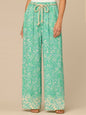 "Ab"leisure Skyrise Rope Belt Spade Pocket Printed Wide Leg Pants