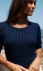 Cassandra Cable Sweater - Silk & Cashmere