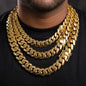 10-22mm 18k Gold Miami Cuban Link Chain