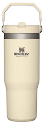 Stanley® IceFlow 30oz Flip Straw Tumbler, cream - Etched
