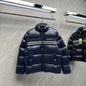 109830  New striped glossy down jacket Top quliaty 1:1 clothing