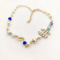 18K  Chanel Blue & White Pearls Necklace