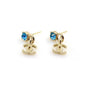 18K  Chanel Blue Crystal Earrings