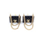 18K  Chanel Black Bag Pendant Earrings