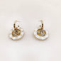 18K  Chanel Circle Earrings