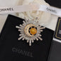 18K  Chanel Crystal Brooch