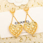 18K  Chanel Coco Crush Heart Pendant Earrings