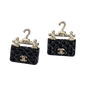 18K  Chanel Classic Bag Pendant Earrings
