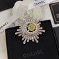 18K  Chanel Crystal Brooch