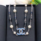 18K  Chanel Blue Resin Necklace