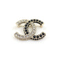 18K  Chanel Black & White Crystals Brooch