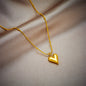 IL -  Gold Stainless Steel Heart Pendant Necklace
